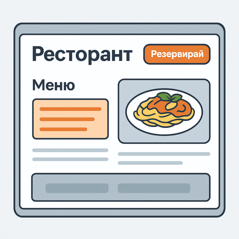 уебсайт за ресторант